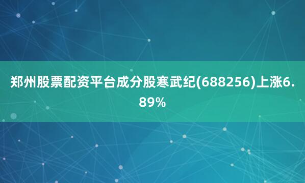 郑州股票配资平台成分股寒武纪(688256)上涨6.89%